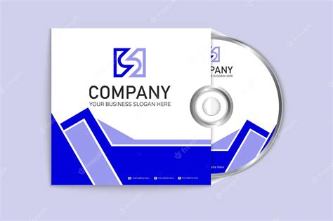 Premium Vector | Clean and professional corporate company business cd cover and label template ...