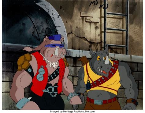 Teenage Mutant Ninja Turtles BeBop and Rocksteady Production Cel | Lot #14104 | Heritage ...