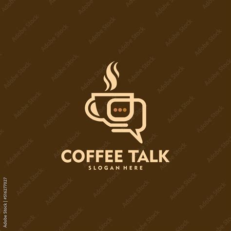 Logo template coffee talk logo vector Coffee logo design with Talk Icon illustration Stock ...