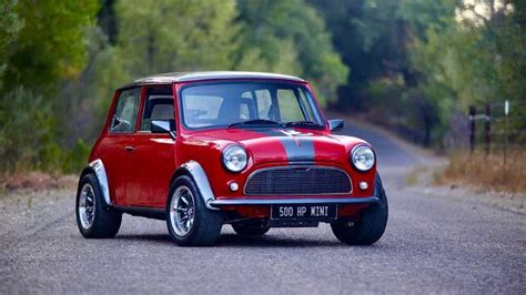 This classic Mini with Honda V6 engine packs 500 bhp at the wheels