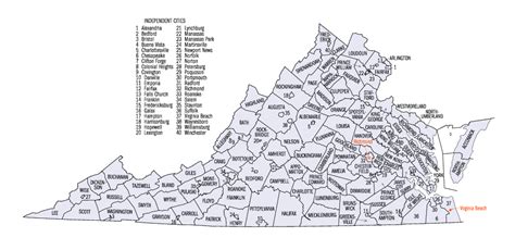 Virginia County Map