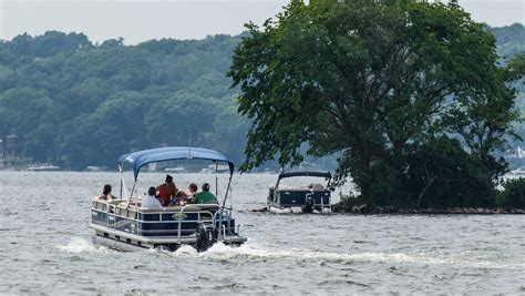 Boat on Pewaukee Lake capsized as severe storms hit the area