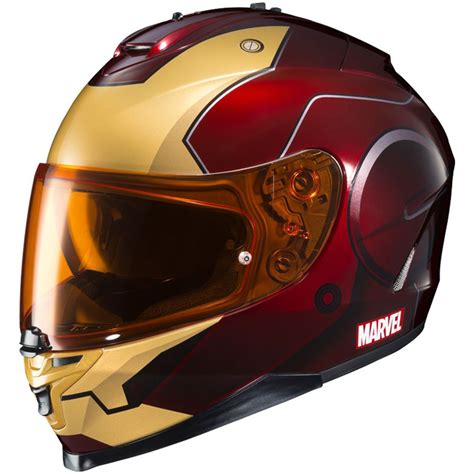 Hjc Is-17 Marvel Iron Man Full Face Mens Street Bike Dot Motorcycle ...