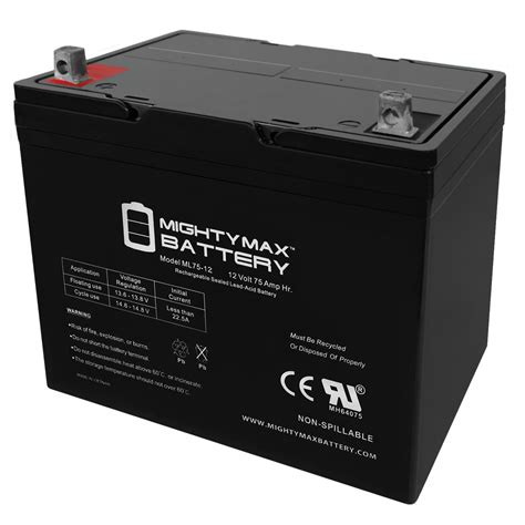 12V 75AH Battery Replacement for Permobil C300 Corpus 3G - MightyMaxBattery