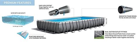 INTEX 32ft X 16ft X 52in Ultra XTR Rectangular Pool Set with Sand Filt – thestationerycompany.pk