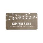 Summer String Lights Wedding Address Labels | Zazzle