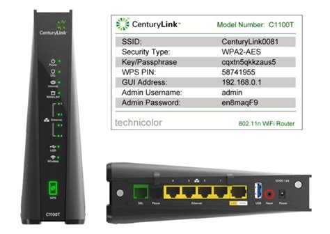 Using your Technicolor C1100T | CenturyLink Internet Help | Modem ...