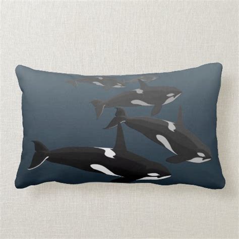 Orca Whale Pillow Killer Whale Art Throw Pillows | Zazzle