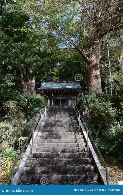 A small Shinto shrine stock image. Image of tree, shrine - 128181795