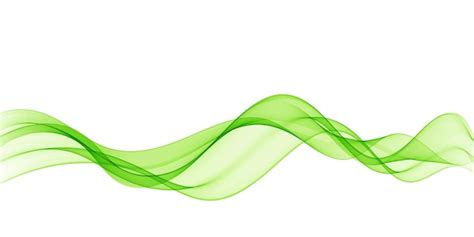 Premium Vector | Green wave. Green abstract wave flow, vector abstract design element.