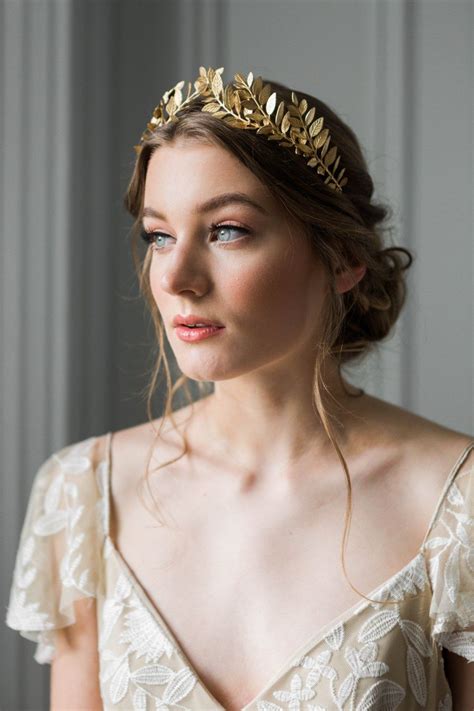 Laurel Leaf Tiara bridal tiara bridal crown gold tiara | Etsy Bridal Crown Tiara, Wedding ...