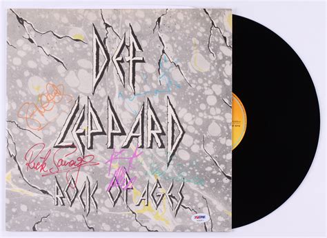 Def Leppard "Rock of Ages" Vinyl Record Album Band-Signed by (5) with Phil Collen, Rick Allen ...