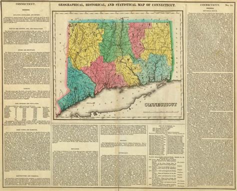 Old Historical City, County and State Maps of Connecticut