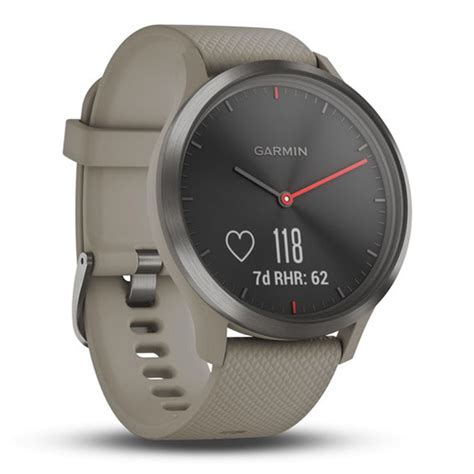 Buy Garmin Vivomove HR Sport Black with Sandstone Silicone Band in ...