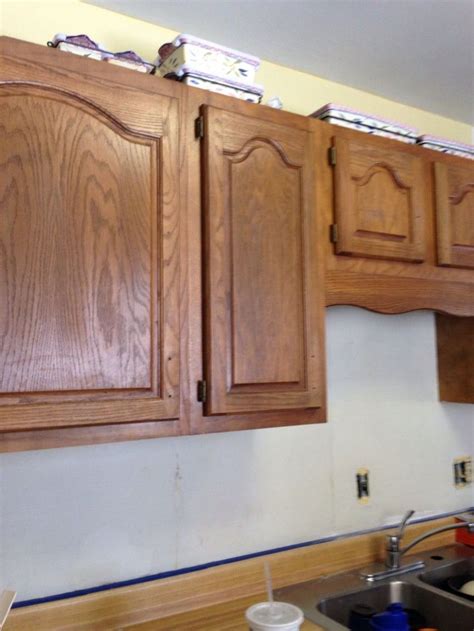 Restaining Kitchen Cabinets With Polyshades | Kitchen cabinets before ...