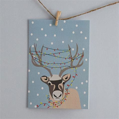 Lorna Syson designs Christmas card with reindeer | Christmas stationery ...