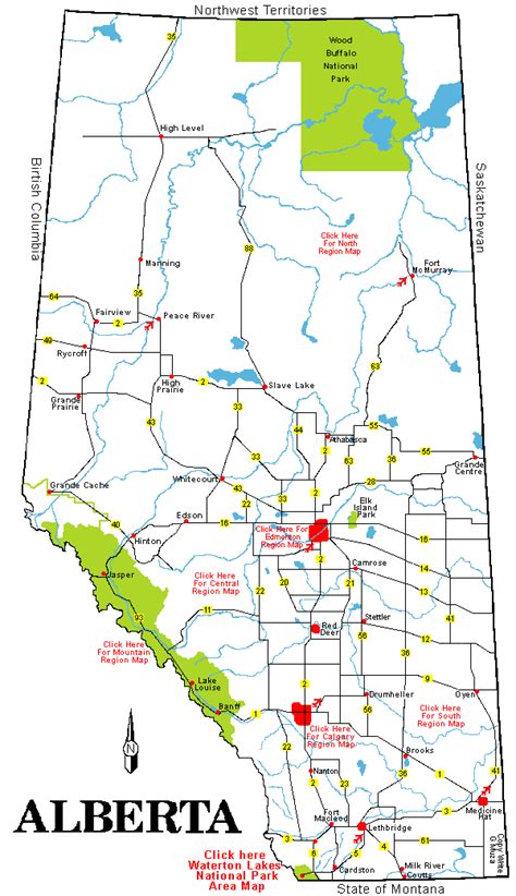 Highway Map Of Alberta Canada ~ BMFUNDOLOCAL