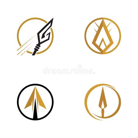 Spear Logo Design with Template Vector Illustration Stock Vector ...