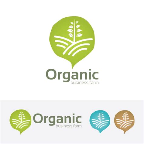 Premium Vector | Organic farm logo template