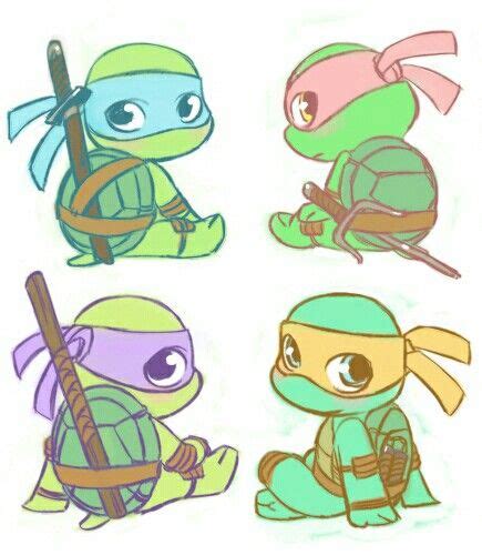 Teenage mutant ninja turtles chibi | Ninja turtle drawing, Turtle drawing, Baby ninja turtle