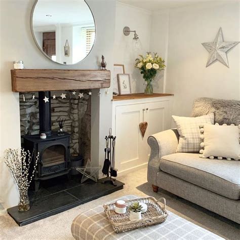 Oak Fireplace Beam | Best Value Online | Fast Delivery | Alcove ideas living room, Cosy living ...