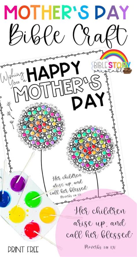 Mother's Day Bible Craft for Kids - Bible Story Printables