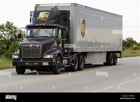 Richmond, British Columbia, Canada. 29th May, 2018. A United Parcel Service (UPS) semi-trailer ...