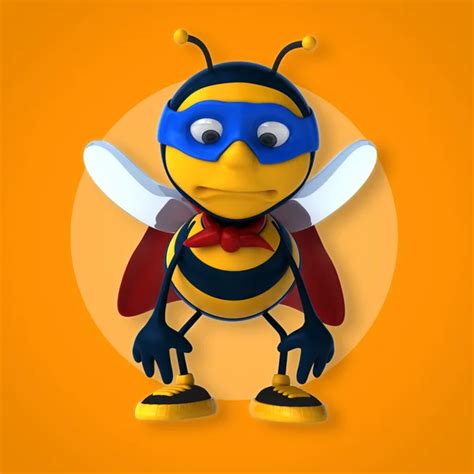 Cartoon Super bee Stock Photo by ©julos 102284196