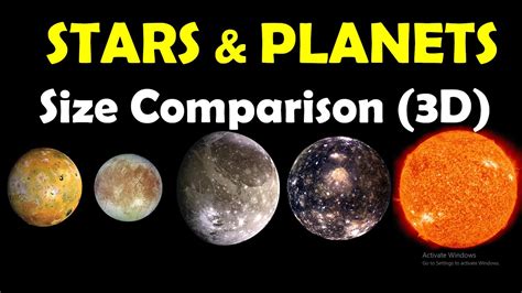 Planets and Stars Size Comparison - Planets Size Comparison- Stars Size ...