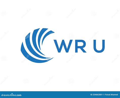 WRU Letter Logo Design on White Background. WRU Creative Circle Letter Logo Stock Vector ...