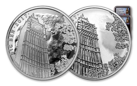 2017 Landmarks of Great Britain – Big Ben 1-oz Silver Proof 2-Coin Set ...