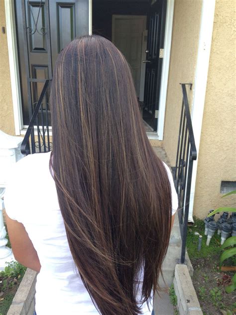 Brown Hair With Caramel Highlights Straight