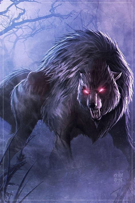 Dire Wolf by erlanarya | Dire wolf, Wolf art, Werewolf art