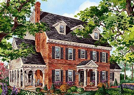 Classic Brick Colonial Home - 80696PM | Architectural Designs - House Plans