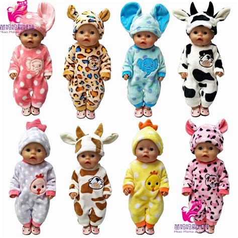 Aliexpress.com : Buy 43cm born Baby doll clothes animal set for 18 inch girl dolls cute doll ...