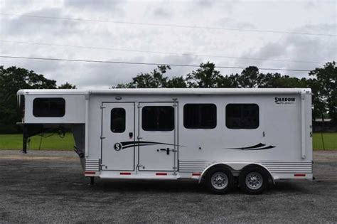 2021 Shadow 3 Horse Trailer Gooseneck Horse Trailer :: Dixie Horse & Mule Co