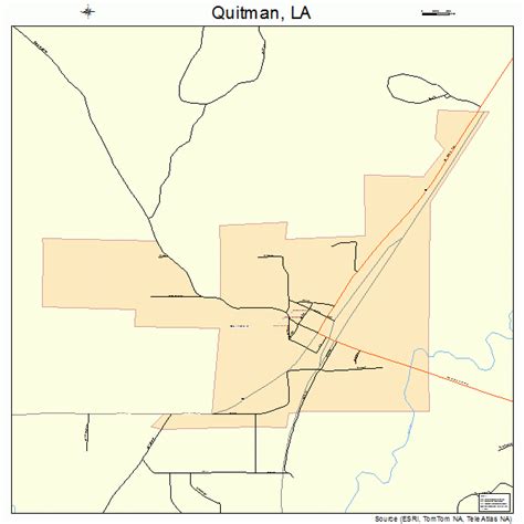 Quitman Louisiana Street Map 2263120