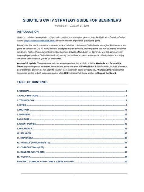 Civ IV Basic Strategy Guide | PDF | Foods | Civilization