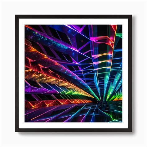 Colorful Light Tunnel Art Print by Hall-O-Gram Creations - Fy