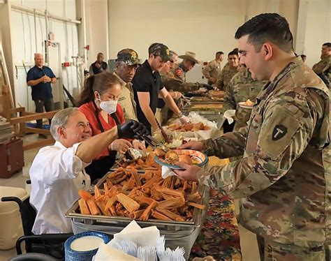 Governor Abbott Serves Meals to Operation Lone Star Service Members In Del Rio, Edinburg - Texas ...