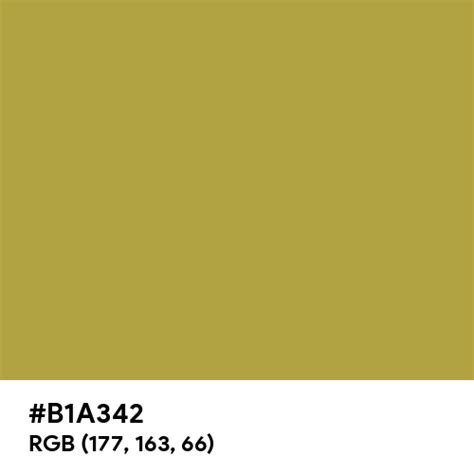 Brass color hex code is #B1A342