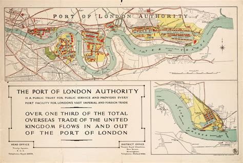 The Port of London Authority by Port of London Authority | Cartography map, London map, Cartography