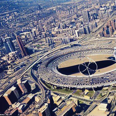 aerial photo of a giant ring-shaped space station | Stable Diffusion | OpenArt