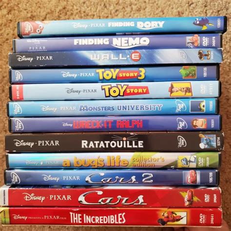 DISNEY PIXAR DVD Lot 12 Movies - Toy Story Cars Bugs Life Incredibles ...