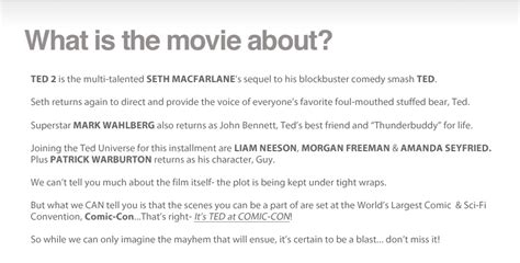 'Ted 2' Will Have A Scene At Comic-Con; Los Angeles Residents Can Be In The Film