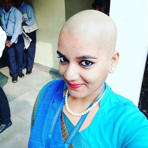 bald indian woman