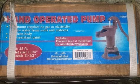 Harbor Freight Hand Operated Water Pump New In Box #1318 #HarborFreight | Pumps, Iron body ...