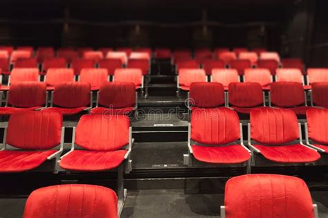 Red theater seats stock image. Image of cinema, detail - 172950555