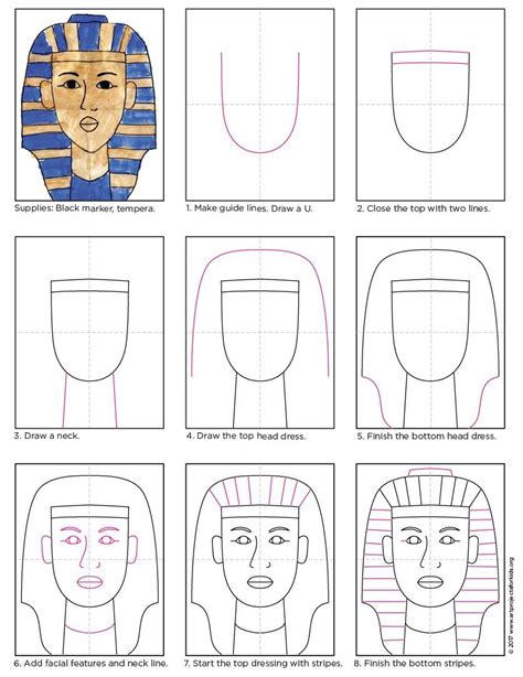 How to Draw King Tut | Step by Step Drawing Tutorial