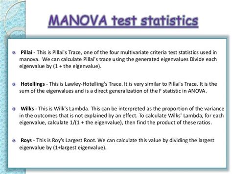 Attractive presentation on Anova and manova by ammara aftab